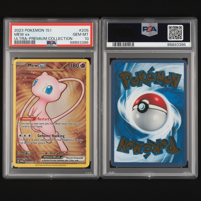 Mew ex 205/165 Pokémon 151 Ultra-Premium Collection PSA 10 Gem Mint – front view