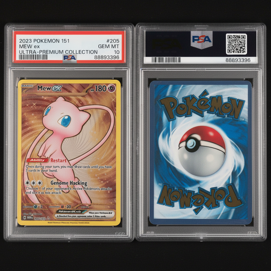 Mew ex 205/165 Pokémon 151 Ultra-Premium Collection PSA 10 Gem Mint – front view