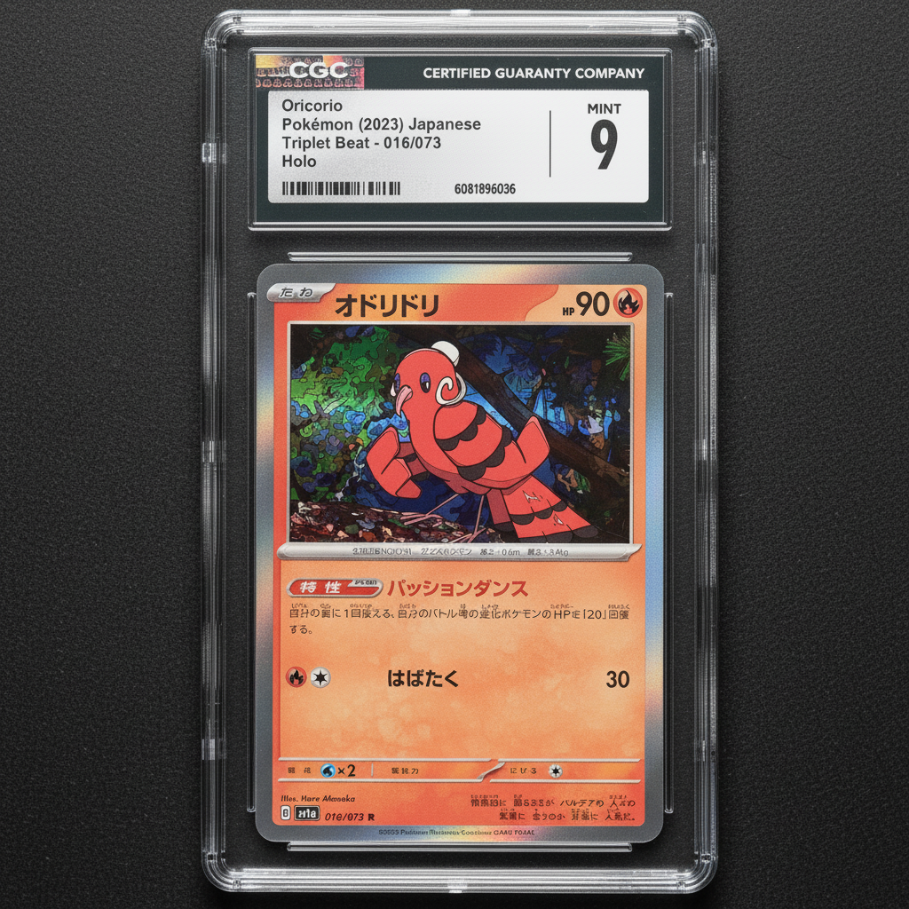 Oricorio 016/073 Triplet Beat Holo Japanese Pokemon TCG CGC 9 Mint – front view