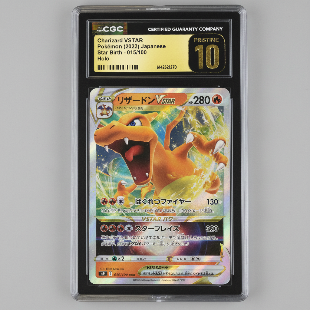 Charizard VSTAR 015/100 Japanese Star Birth CGC Pristine 10 – front view