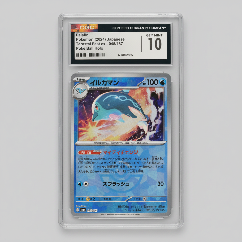 Palafin 045/187 Terastal Fest ex Japanese CGC 10 Gem Mint – front view