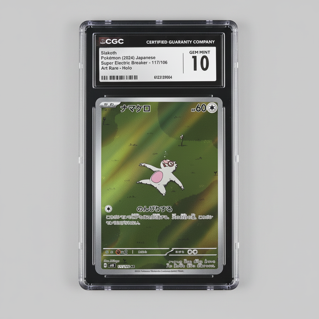 Slakoth 117/106 Super Electric Breaker Pokémon TCG CGC 10 Gem Mint – front view