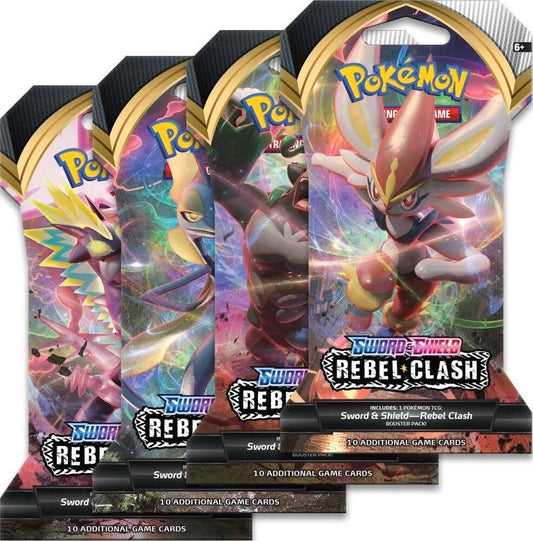 Pokémon TCG: Sword & Shield Rebel Clash Sleeved Booster Pack – front view