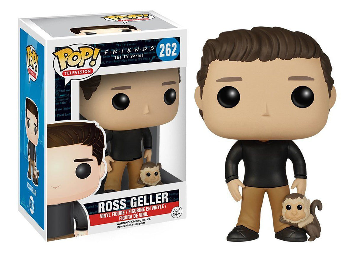 Funko Pop! Television: Ross Geller with Marcel #262 Vinyl Figure – front view