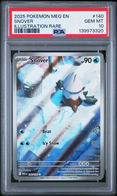 Snover #140 Illustration Rare (MEG EN) – PSA 10 GEM MT – front view