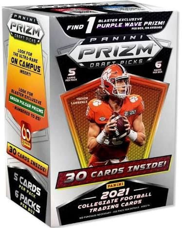 2021 Panini Prizm Draft Picks Collegiate Football Blaster Box – front view