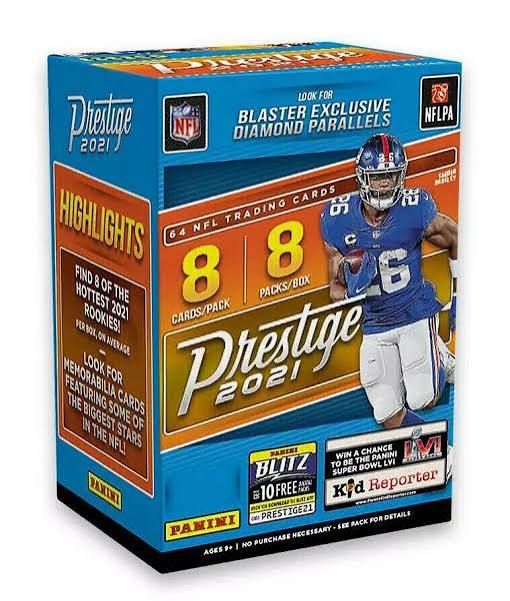 2021 Panini Prestige NFL Football Blaster Box Factory Sealed – front view