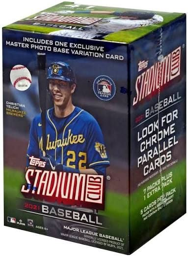 2021 Topps Stadium Club Baseball Blaster Box - Christian Yelich Cover – front view