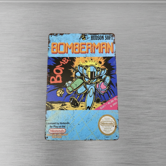 Bomberman NES Metal Tin Sign 12x8 Wall Art Decor – front view