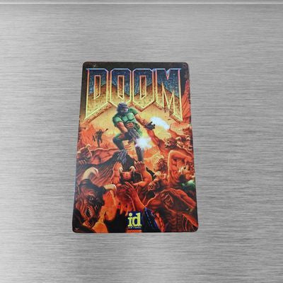 DOOM 12x8 Inch Metal Sign Decorative Wall Decor – front view