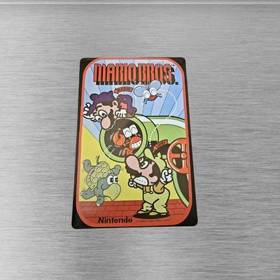 Mario Bros. 12x8-Inch Metal Sign Retro Arcade Art Decor – front view