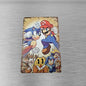 Mario vs Sonic & Friends 12x8 inch Metal Sign Gaming Wall Art – front view