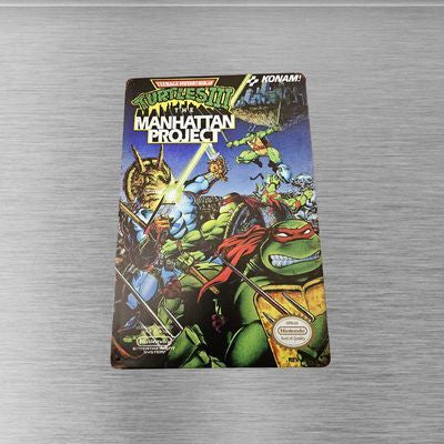 TMNT III The Manhattan Project NES 12x8 Inch Tin Metal Sign – front view