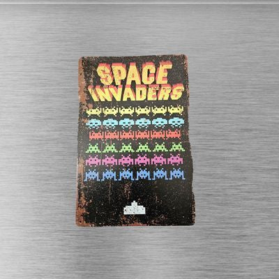 Space Invaders Arcade Game 12x8 inch Tin Metal Sign Decor – front view