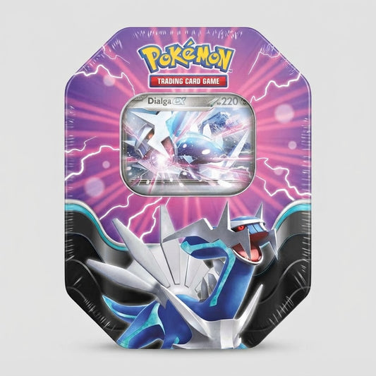 Pokémon TCG Azure Legends Tin featuring Dialga ex, Factory Sealed – front view