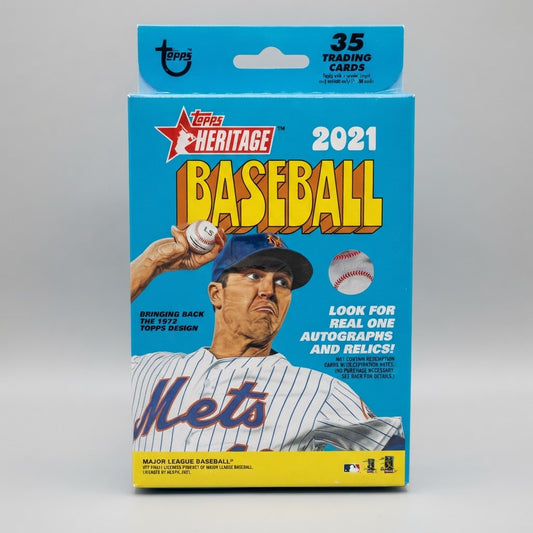 2021 Topps Heritage Baseball Hanger Box 35 Cards – front view