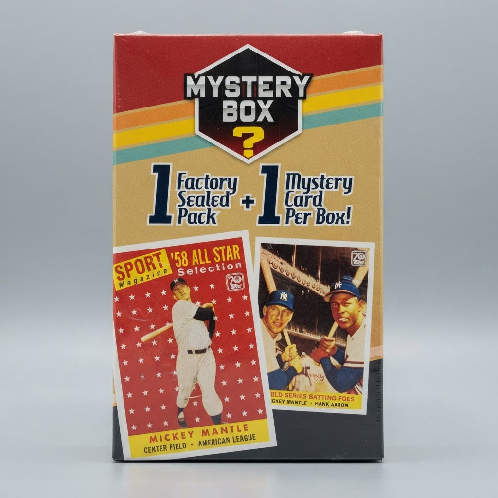 Baseball Trading Card Mystery Hanger Box TCG New Sealed Pack – front view