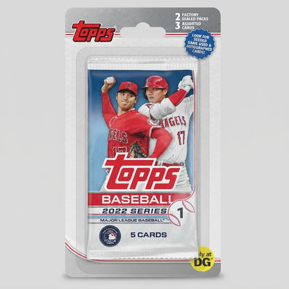 2022 Topps Baseball Series 1 Blister Pack (2 Packs) TCG – front view