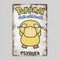 Pokémon Psyduck Metal Wall Sign Gaming Decor – front view