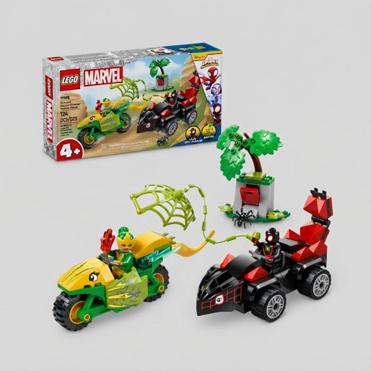 LEGO Marvel Spin and Electro Dinosaur Vehicle Chase 11198 New – front view