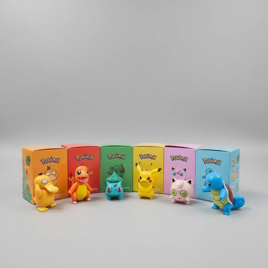 Pokémon Gen 1 Starter & Friends 6-Piece Figure Set – front view
