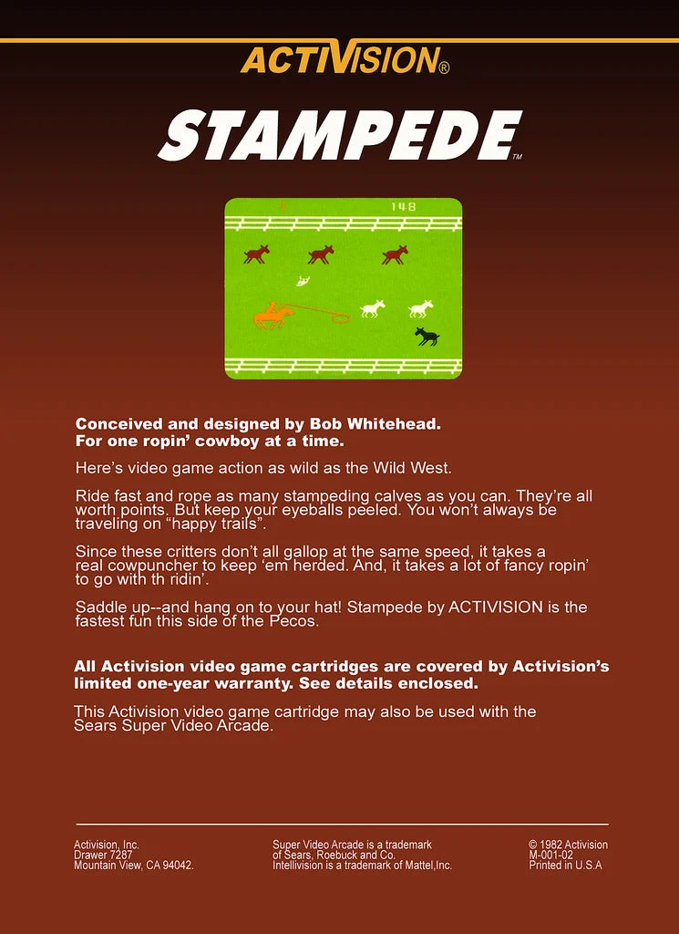 Stampede Atari 2600 Cartridge Only Acceptable Condition – photo 4 of 6