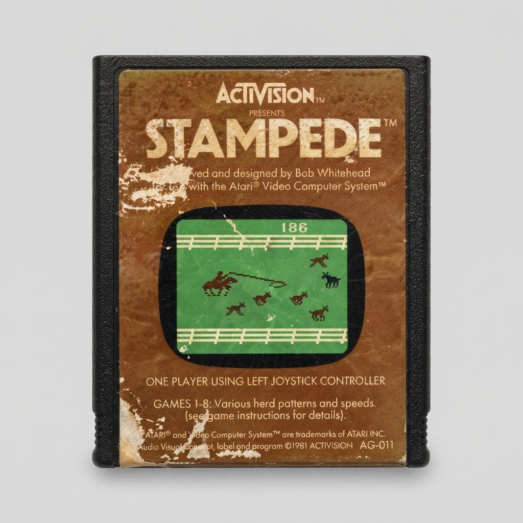 Stampede Atari 2600 Cartridge Only Acceptable Condition – front view