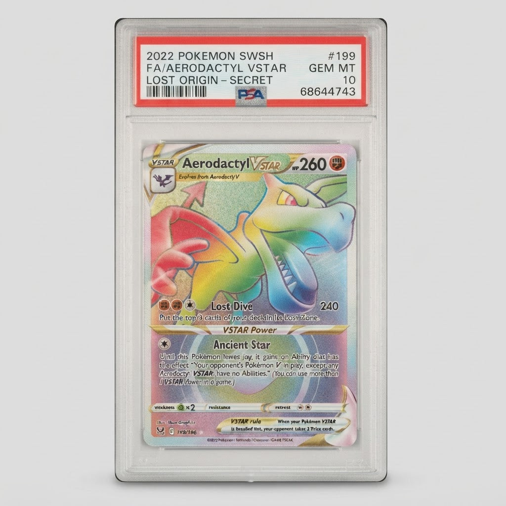 Aerodactyl VSTAR 199/196 Lost Origin PSA 10 Gem Mint Pokémon Card – front view