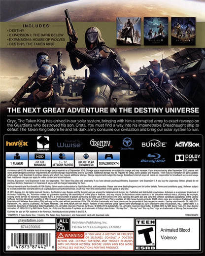 Destiny: Taken King Legendary Edition - PlayStation 4 - Complete In Box – photo 5 of 5