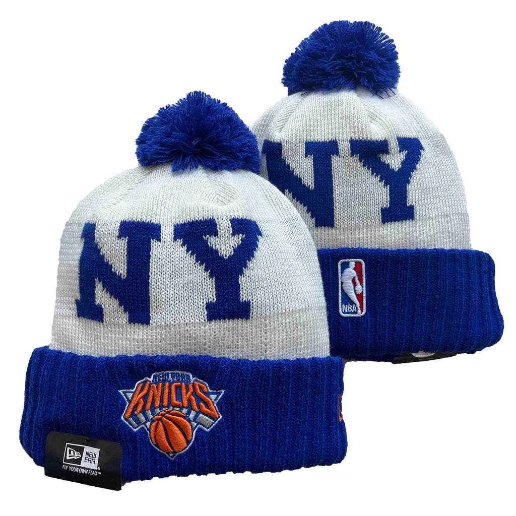 New Era New York Knicks NBA Edition Pom Beanie – front view