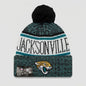 Jacksonville Jaguars New Era Pom Beanie Brand New with Tags – front view