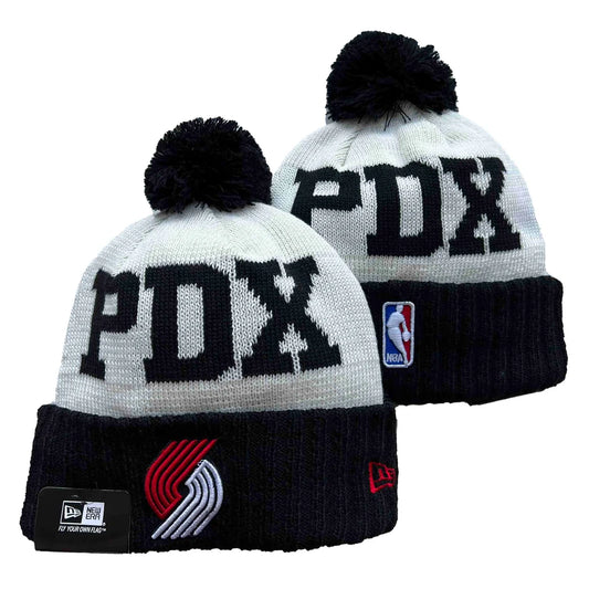 New Era Portland Trail Blazers NBA Edition Pom Beanie Toboggan – front view