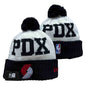 New Era Portland Trail Blazers NBA Edition Pom Beanie Toboggan – front view
