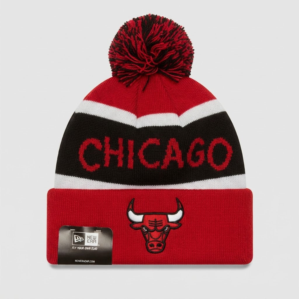 New Era Chicago Bulls NBA Pom Beanie New with Tags – front view