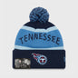 Tennessee Titans New Era Pom Beanie Hat with Tags – front view