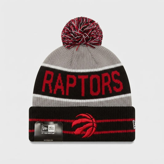 New Era Toronto Raptors NBA Pom Beanie New with Tags – front view