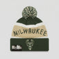 Milwaukee Bucks NBA New Era Pom Beanie Hat New With Tags – front view
