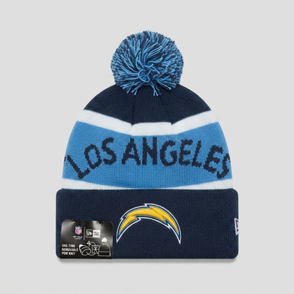New Era Los Angeles Chargers NFL Pom Beanie New with Tags – front view