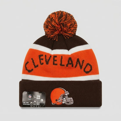 New Era Cleveland Browns NFL Pom Beanie New With Tags – front view