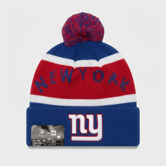 New York Giants New Era Pom Beanie with Tags – front view