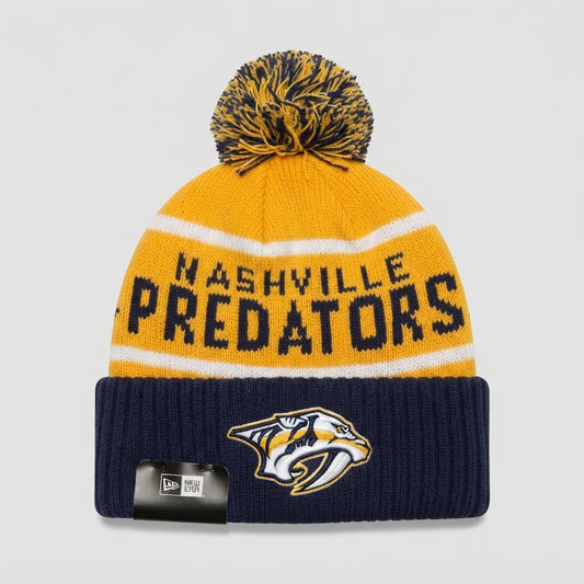 Nashville Predators NHL Pom Beanie New Era Knit Cap New with Tags – front view