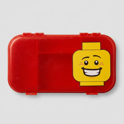 LEGO Minifigure Storage Case Red Divided Organizer – front view