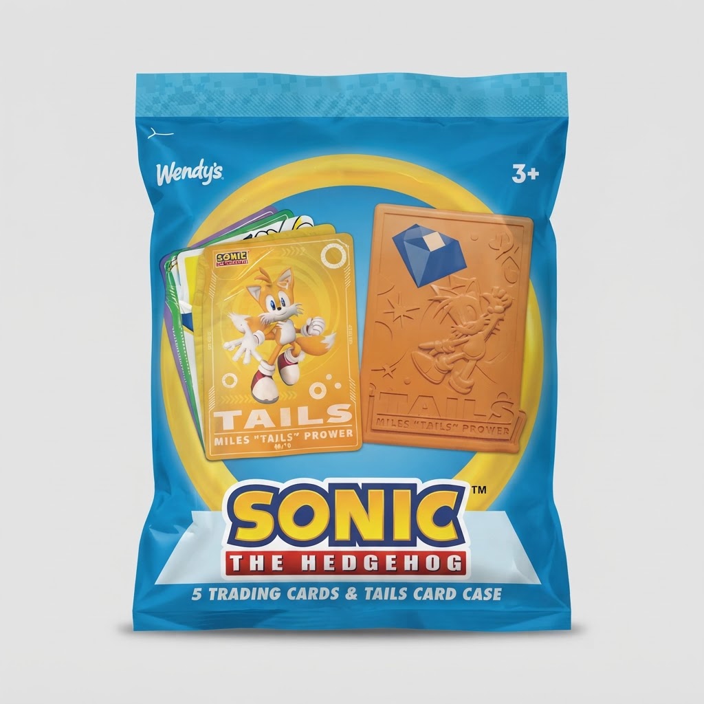 Wendy’s Sonic the Hedgehog Tails Edition Trading Card Pack – front view