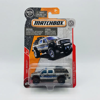2017 Matchbox Ford F-350 Super Duty MBX Rescue New in Blister Pack – front view