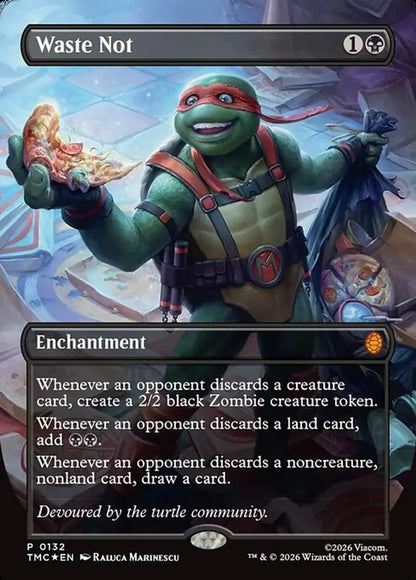 Waste Not (Teenage Mutant Ninja Turtles Eternal) Foil Mythic Rare MTG – photo 3 of 3