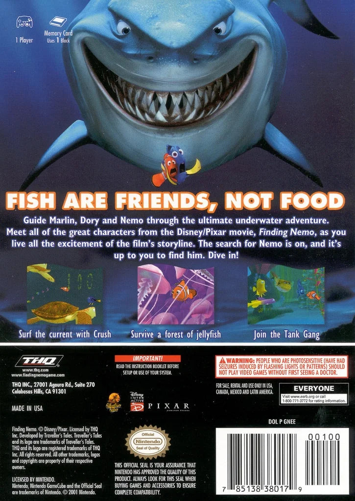 Finding Nemo GameCube Player's Choice Complete In Box – photo 3 of 5