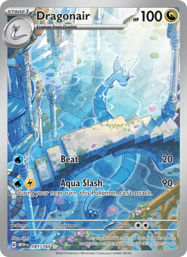 Dragonair 181/165 Pokémon TCG 151 Illustration Rare Near Mint – photo 3 of 3