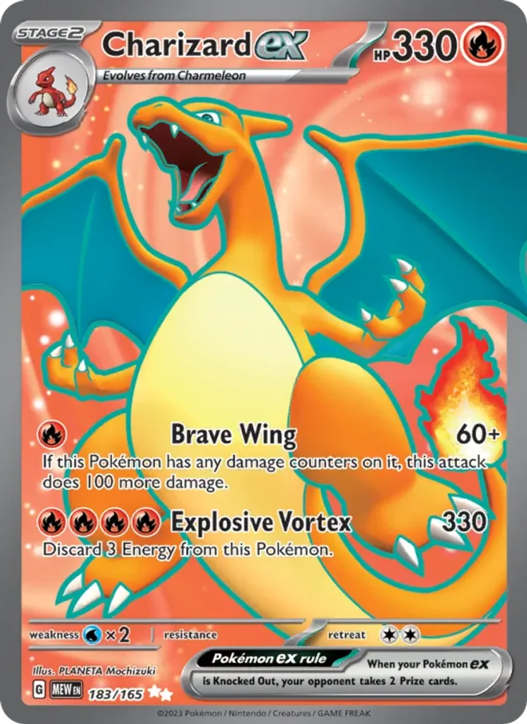 Charizard ex 183/165 Scarlet & Violet 151 Ultra Rare Near Mint – photo 3 of 3