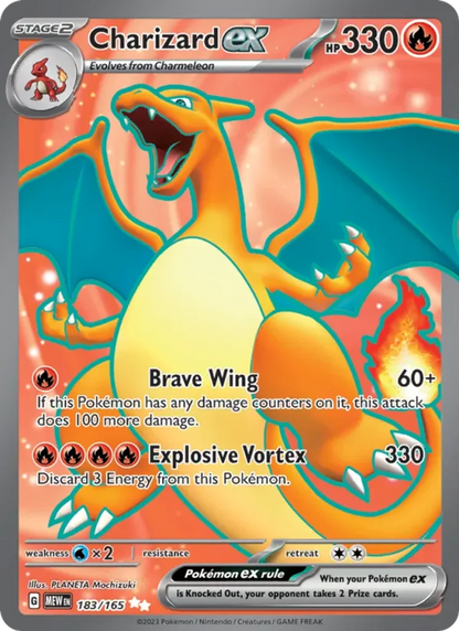 Charizard ex 183/165 Scarlet & Violet 151 Ultra Rare Near Mint – photo 3 of 3