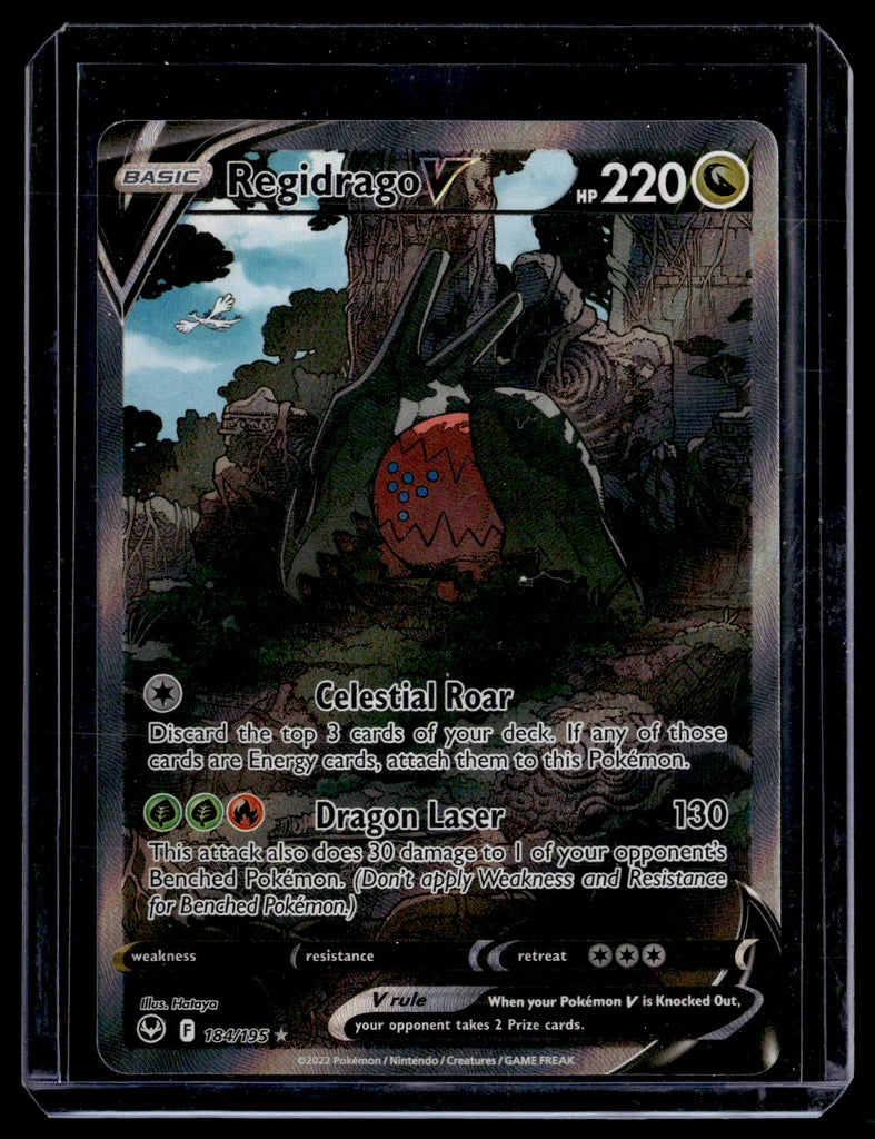 Regidrago V 184/195 Silver Tempest Ultra Rare Pokemon TCG Near Mint – front view